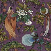 Holden Yasuni Floral Unpasted Non-Woven Wallpaper 396in x 20.8in Plum